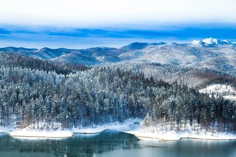 Gorski kotar, Croata, Lokvarsko lake in winter Stock Photos