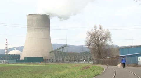 Gösgen Nuclear Power Plant 19 Stock Footage 1040407