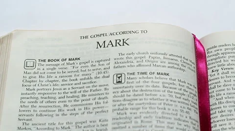 The Gospel According To Mark Stock Footage 49630920