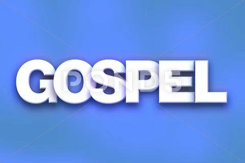 Gospel Concept Colorful Word Art Stock Illustration