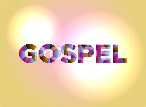 Gospel Concept Colorful Word Art Illustration Stock Illustration