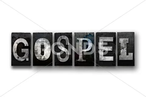 Gospel Concept Isolated Letterpress Type Stock Illustration