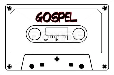 Gospel Music Tape Cassette Stock Illustration