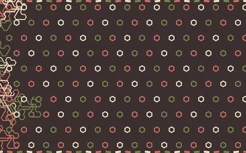 Gosper Curve Hexagonal Field Pattern Illustrazione stock