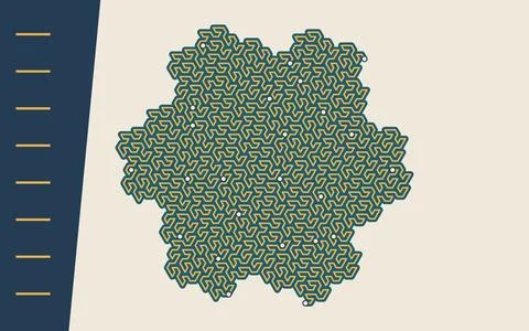 Gosper Hex River Abstract Geometric Pattern Background Stock Illustration