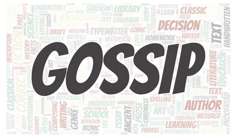 Gossip typography word cloud create with the text only Stock Illustration