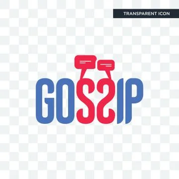 Gossip vector icon isolated on transparent background, gossip logo design Stock Illustration