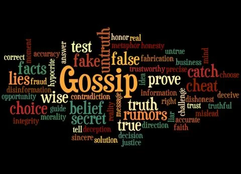Gossip, word cloud concept イラスト素材