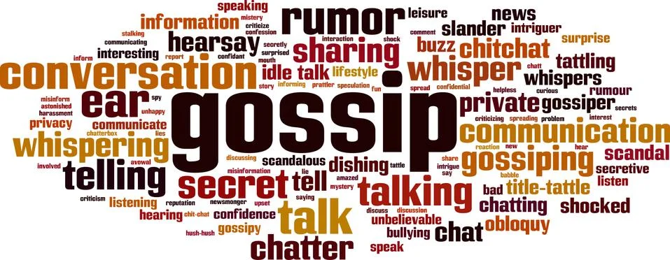 Gossip word cloud Stock Illustration