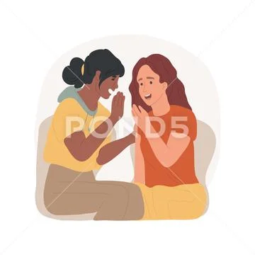 Gossiping isolated cartoon vector illustration.: Graphic #233225445