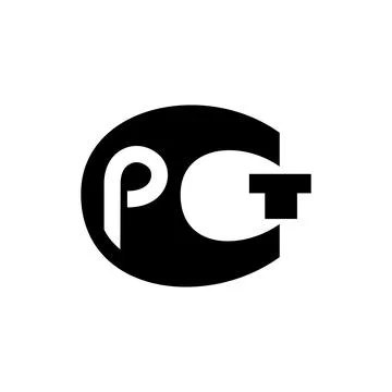 GOST PCT conformity mark vector black sign Stock Illustration