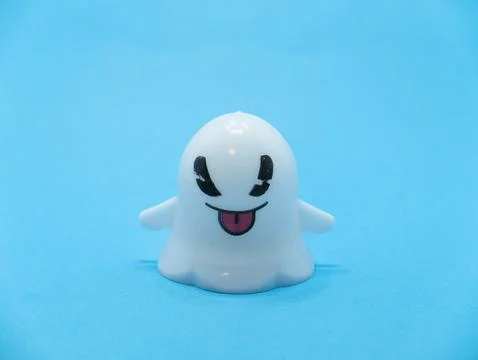 Gost withe on blu backgroud Stock Photos
