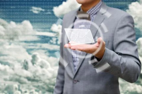 Got email from cloud computing Stock Illustration