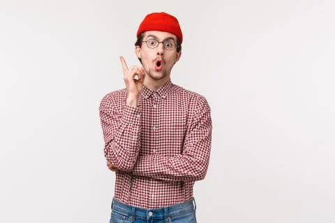 Got an idea, hear me out. Creative excited young male coworker sharing his Stock Photos
