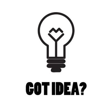 Got idea vector hand drawn illustration black lines on white.. Stock Illustration