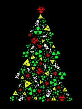 Goth Christmas Tree Illustrazione stock