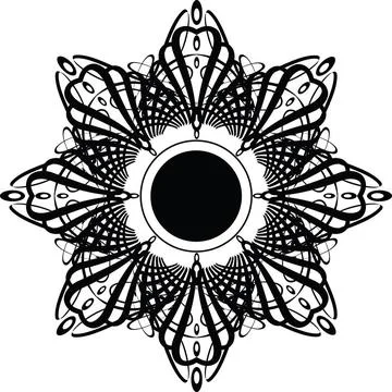 Goth crown star A gothic design with a floral influence aranged around a s... Stock Photos