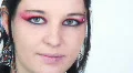 Goth Girl - Close ups - 2 -smirk, twitch and giggle lt half  HD 影片