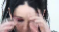 Goth Girl - Close ups - 8 - strighten hair and quick zoom out - ready! HD 影片