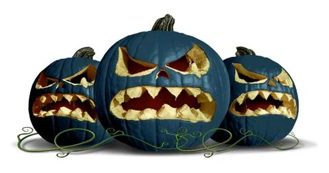 Goth Pumpkin Halloween Group Illustrazione stock