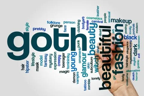Goth word cloud Stock Illustration