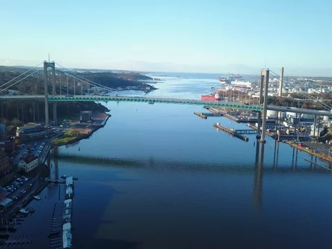 Gothenburg harbour Stock Footage 82126379