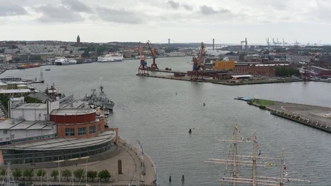 Gothenburg skyline elevated view. Timelapse. 4K. 25p Vídeos de archivo 100258880