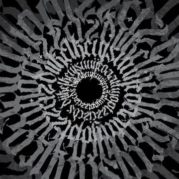 Gothic abstract of modern calligraphy on Black background. Stock Illustration