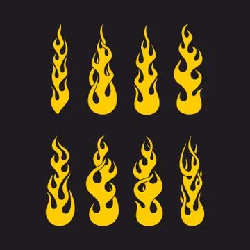 Gothic and tattoo marks. The fire of the Holy Spirit. Stock Illustration