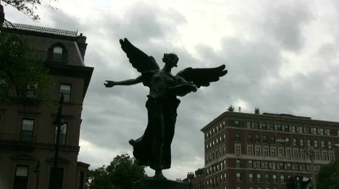 Gothic Angel Statue Stock-Footage 826958
