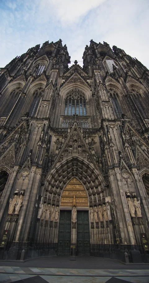 Gothic Architecture of Cologne Cathedral in Germany Stock Footage 344923921