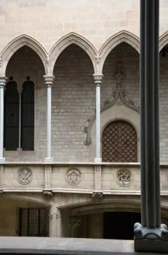 Gothic architecture gallery dated 15th century Stock Photos