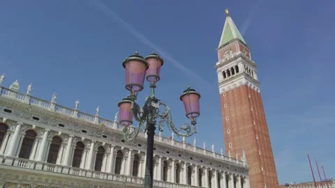 Gothic architecture of Piazza San Marco in Venice Stock Footage 160849899