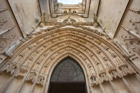 Gothic archivolts Stock Photos