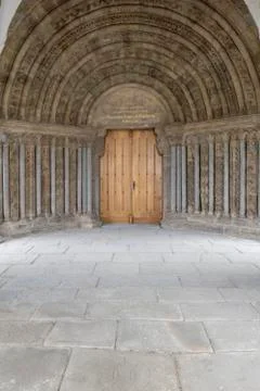 Gothic basilica Saint Procopius in Trebic, UNESCO site Stock Photos