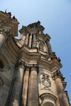 Gothic belfry in dresden Stock Photos