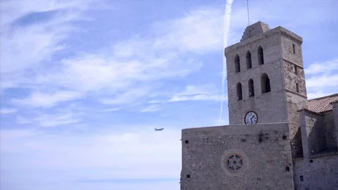 Gothic bell tower Stock Footage 98435123