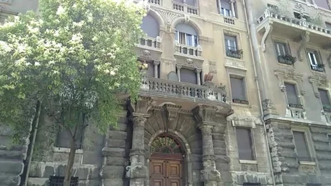 Gothic Building in Rome Italy Stock Footage 133809254