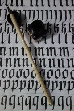 Gothic calligraphy Fotos de archivo