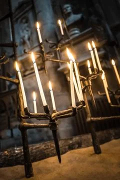 Gothic candles Stock Photos