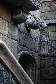 Gothic castle exterior Stock Photos