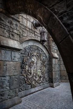 Gothic castle exterior Stock Photos