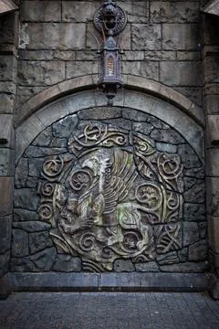 Gothic castle exterior Stock Photos