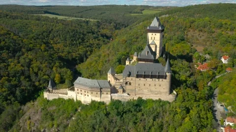 Gothic Castle Karlstejn. Stock Footage 162860638