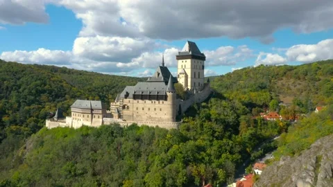 Gothic Castle Karlstejn. Stock Footage 162861024