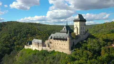 Gothic Castle Karlstejn. Stock Footage 162861473