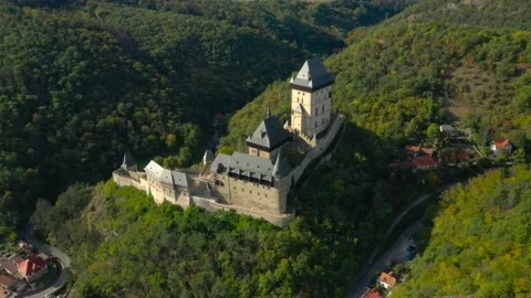 Gothic Castle Karlstejn. Stock Footage 162913628