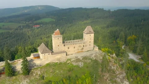 Gothic Castle Karlstejn. Stock Footage 162913683