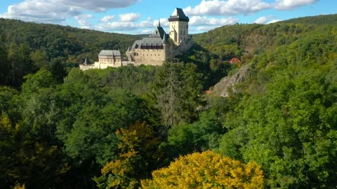 Gothic Castle Karlstejn. Stock Footage 162914634