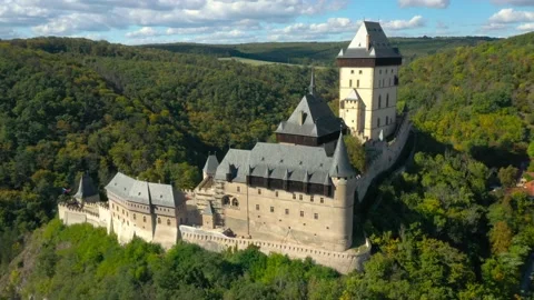 Gothic Castle Karlstejn. Stock Footage 162914929